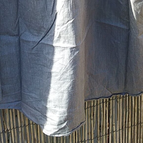 Kenneth Cole Men's Gray Black Pinstripe Button Down - 17 - 32/33 - Picture 12 of 12